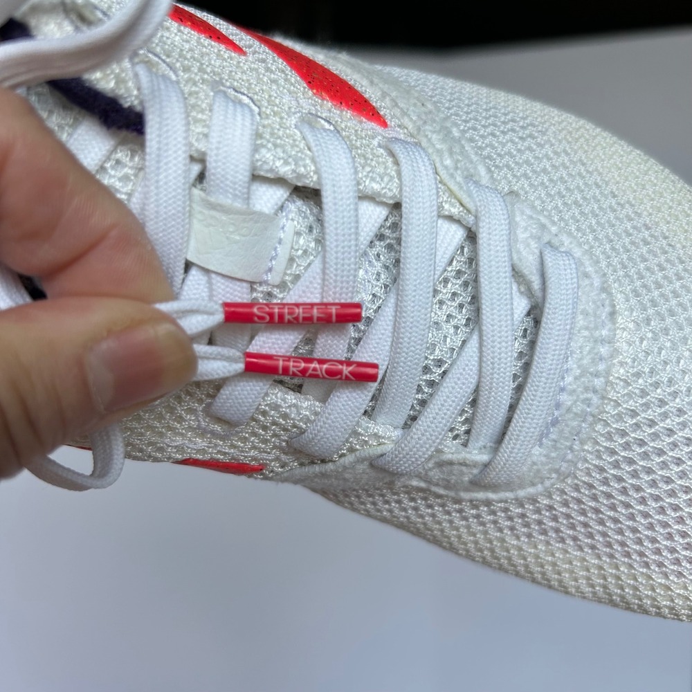 Adidas Running Shoes Size 7.5 White Red Street Track Sneakers